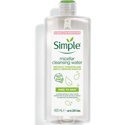 میسلار واتر پاک کننده آرایش سیمپل Simple Micellar Kind to Skin حجم 400 میلی لیتر