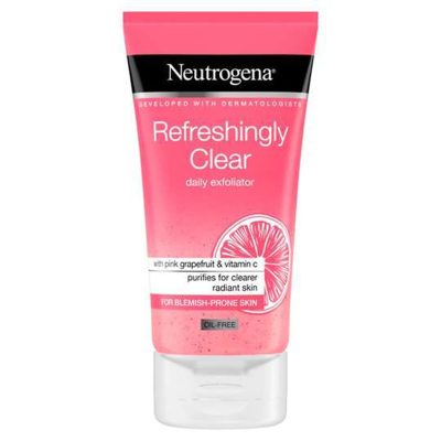 اسکراب روزانه گریپ فروت صورتی نوتروژنا Neutrogena Visibly Clear حجم 150 میلی لیتر