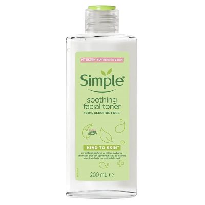تونر تسکین دهنده سیمپل Simple Soothing حجم 200 میلی لیتر