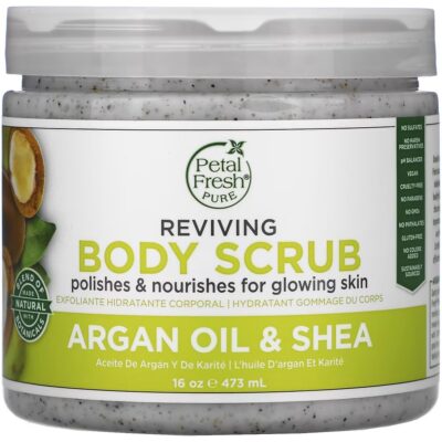اسکراب بدن روغن آرگان و شی باتر پتال فرش Petal Fresh Reviving حجم 473 میل