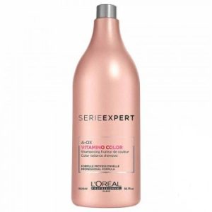 شامپو مخصوص موهای رنگ و لایت شده لورال پروفشنال مدل ویتامینو کالر حجم ۱۵۰۰ میل Loreal professionnel Vitamino color shampoo خرید محصولات اصل با ضمانت از یکتاآرا